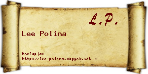 Lee Polina névjegykártya
